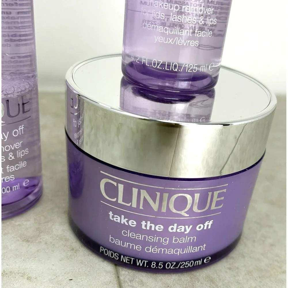 Clinique Take The Day Off Bundle / Balm 8.5 Jumbo / Makeup Remover 6.7 & 4.2 oz - Picture 5 of 7